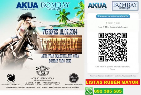 Viernes 18 de julio de 2014 - WESTERN PARTY